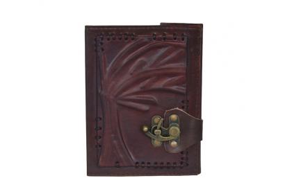 Antique Brown Leather Journal Diary Handmade with lock closure Coptic Bound Tree Of Life Book